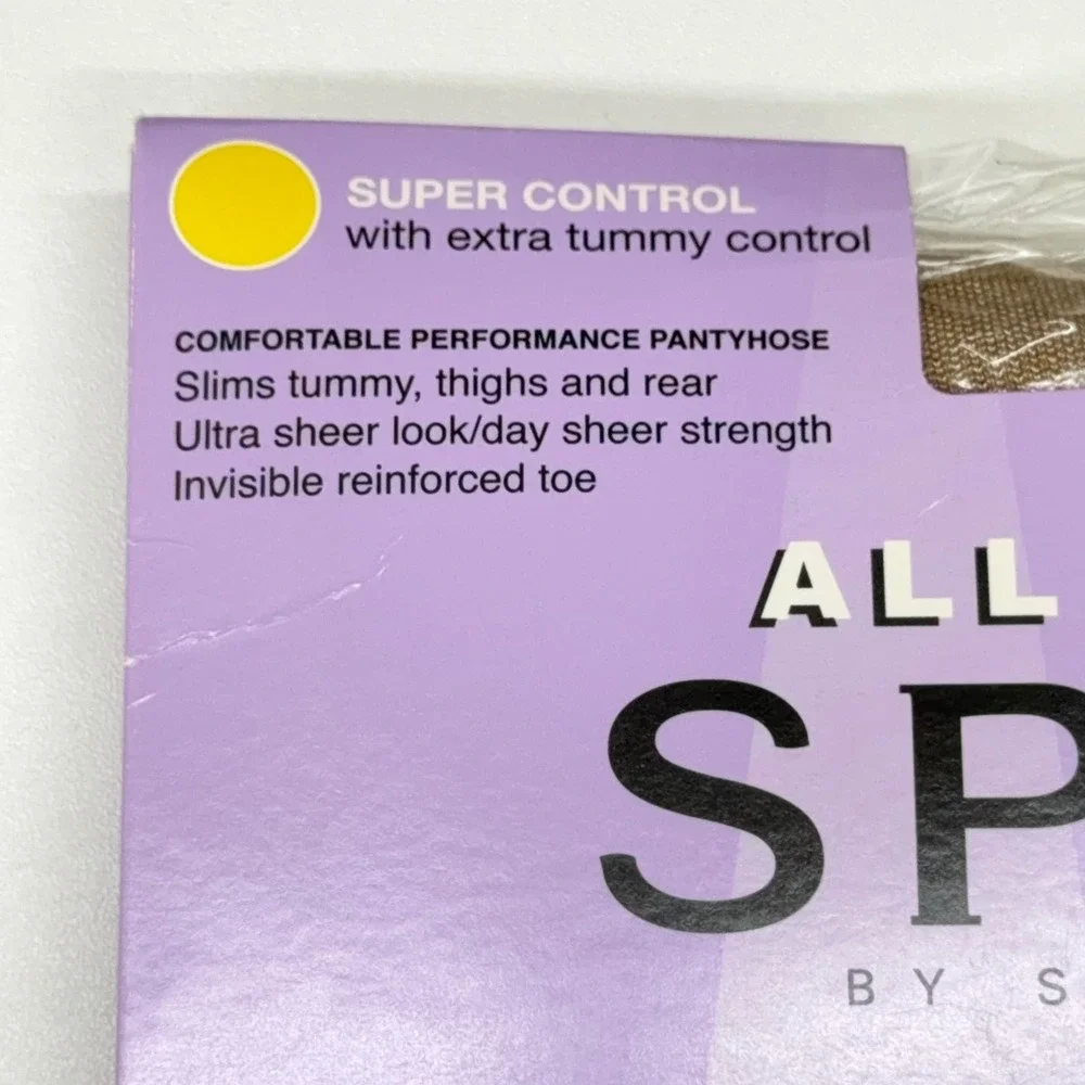 Spanx All The Way Full‎ Length Hose Nude 1 Super Control Pantyhose Size E NEW